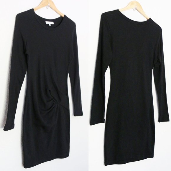 IRO Isabeli Dress Black Size M 100% Cotton Twist Front Light Sweater Knit $245 - Picture 7 of 15